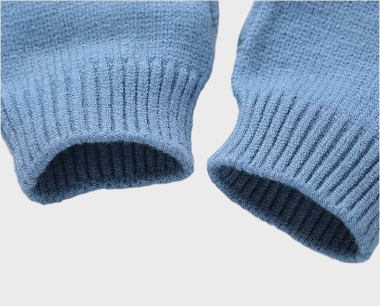 🚜 Blue Cable Knit Overalls