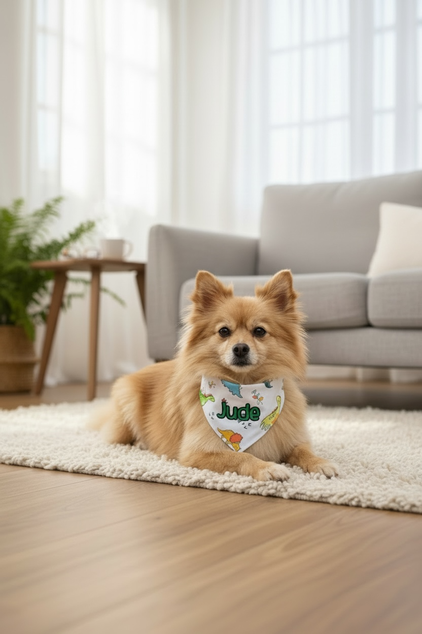 Green Dino Dog Bandana 🦖