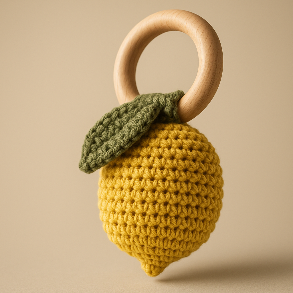 🐼 Handmade Crochet Baby Rattles