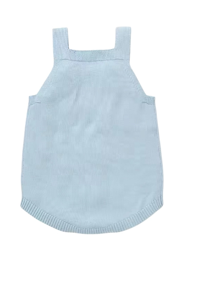 🍼 Blue Perfection Knit Romper