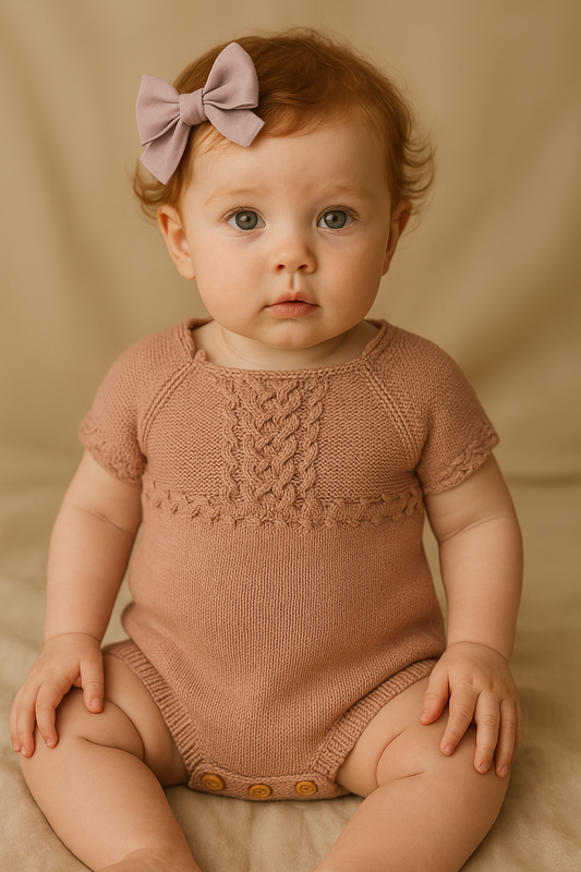 π·  Dusty Rose Knit Heritage Romper