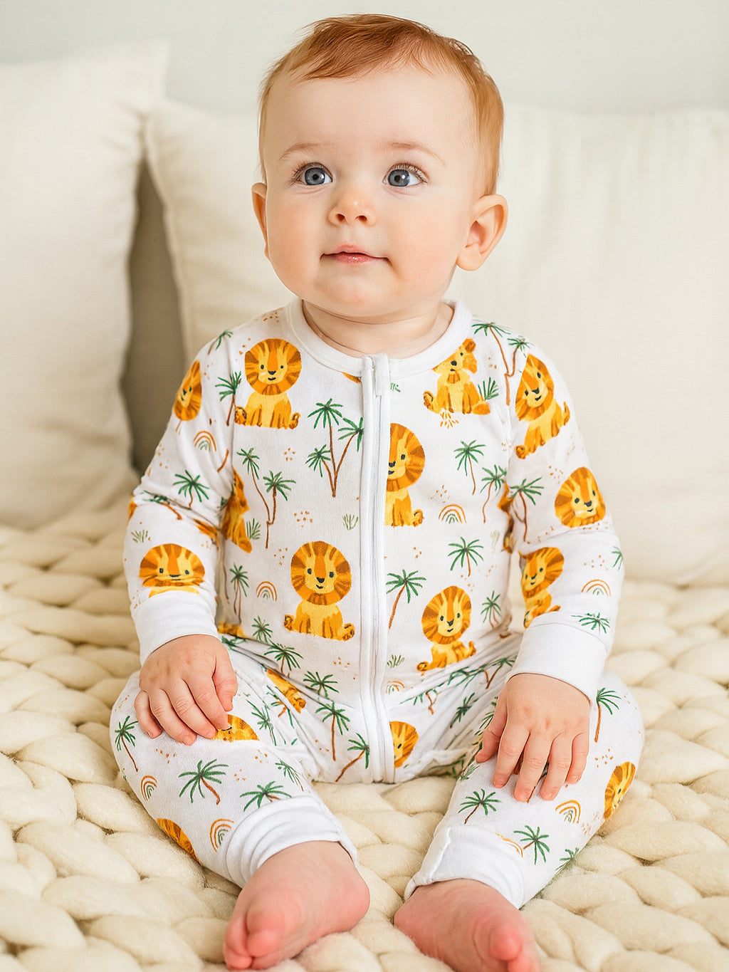 🦁 Little Lion Bamboo Zippy Pajama