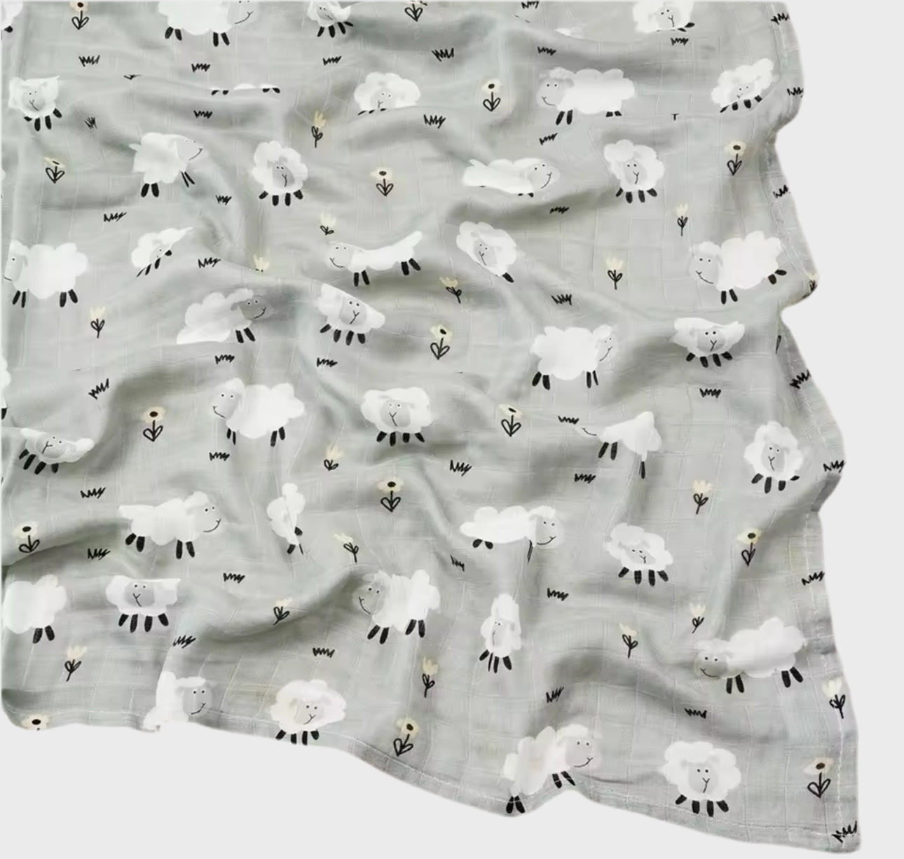 🌞 47x43inch Cotton Baby Muslin Swaddle Blanket