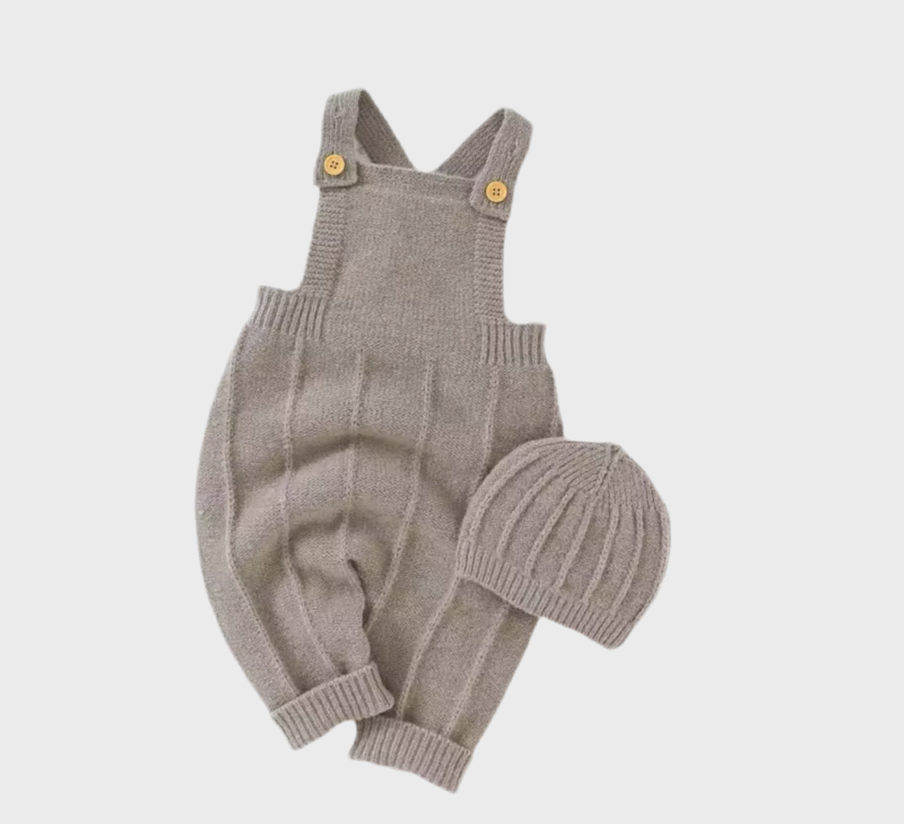 ☁️ Cloudy Knit Overall Set