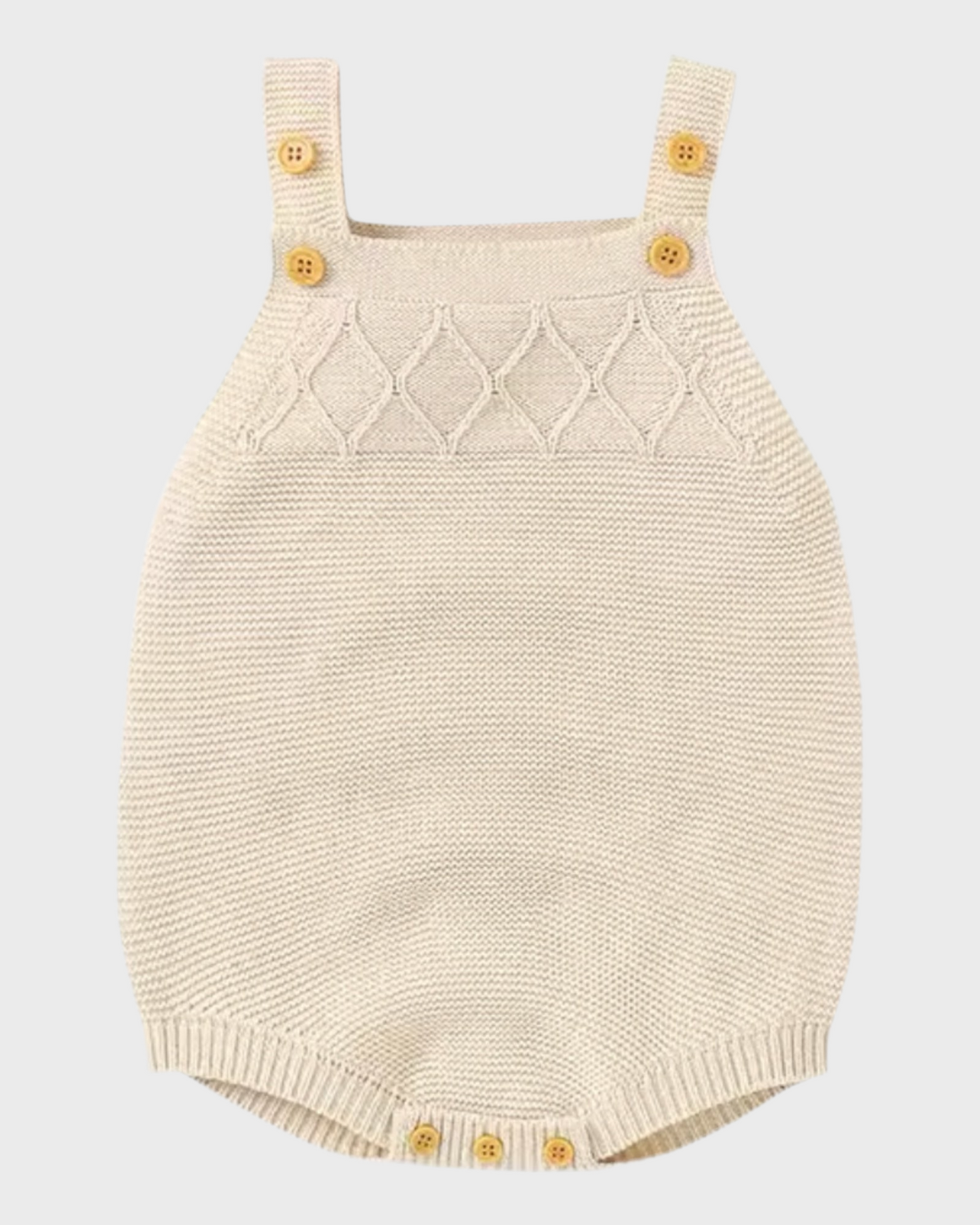 🧶 Classic Light Pink Knitted Romper