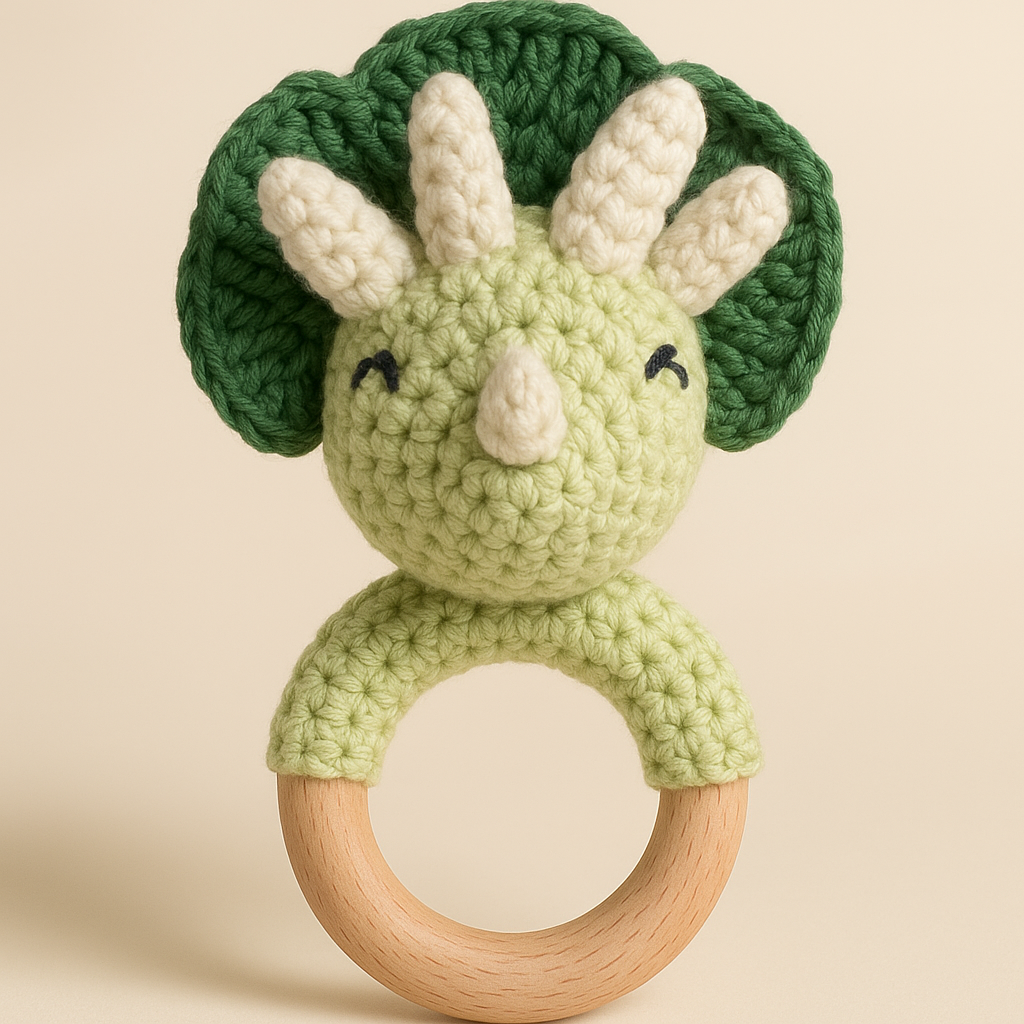🐼 Handmade Crochet Baby Rattles