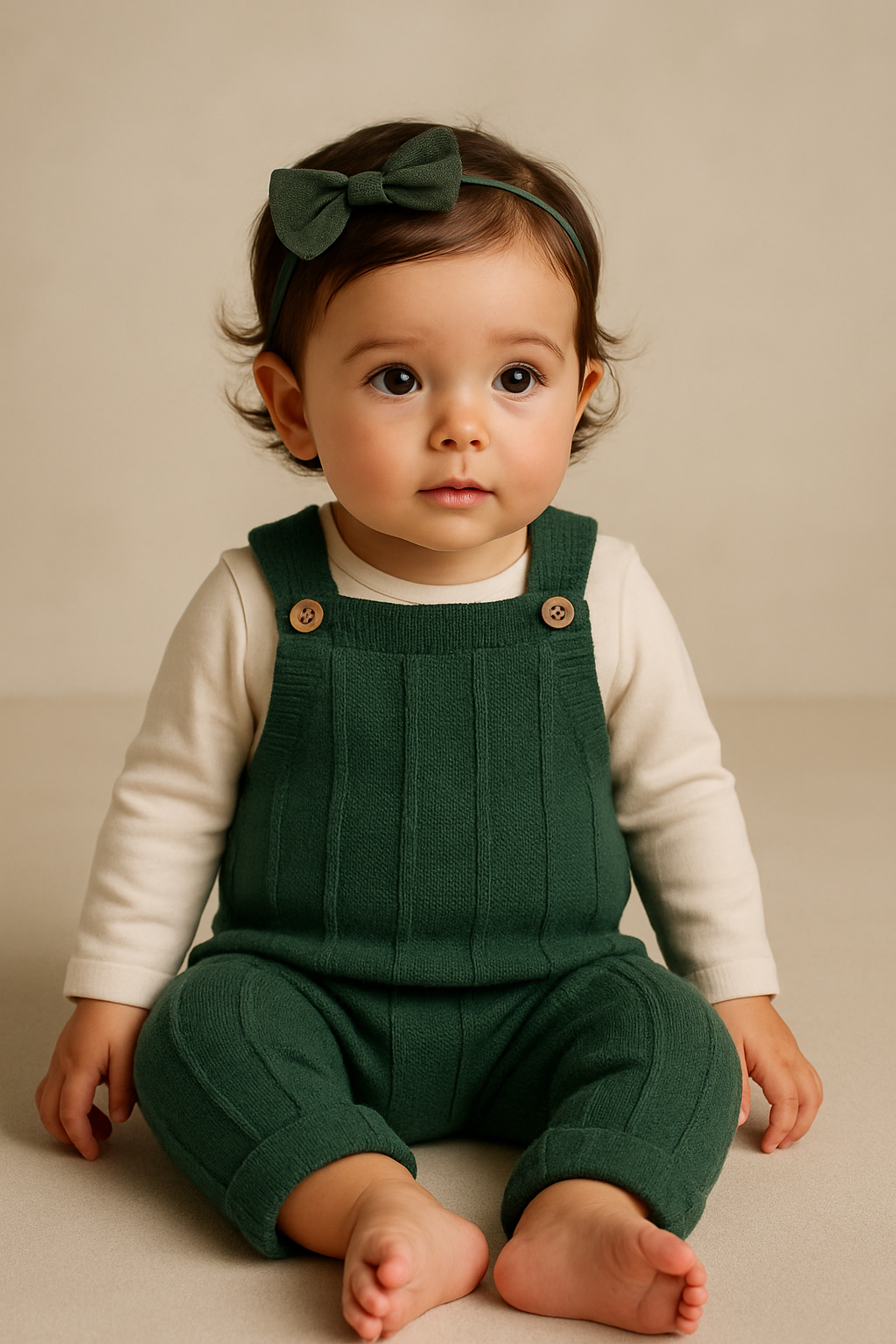 ✨ Dark Green Knitted Overall