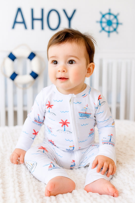 ⛵ Sail Away Bamboo Zippy Pajama