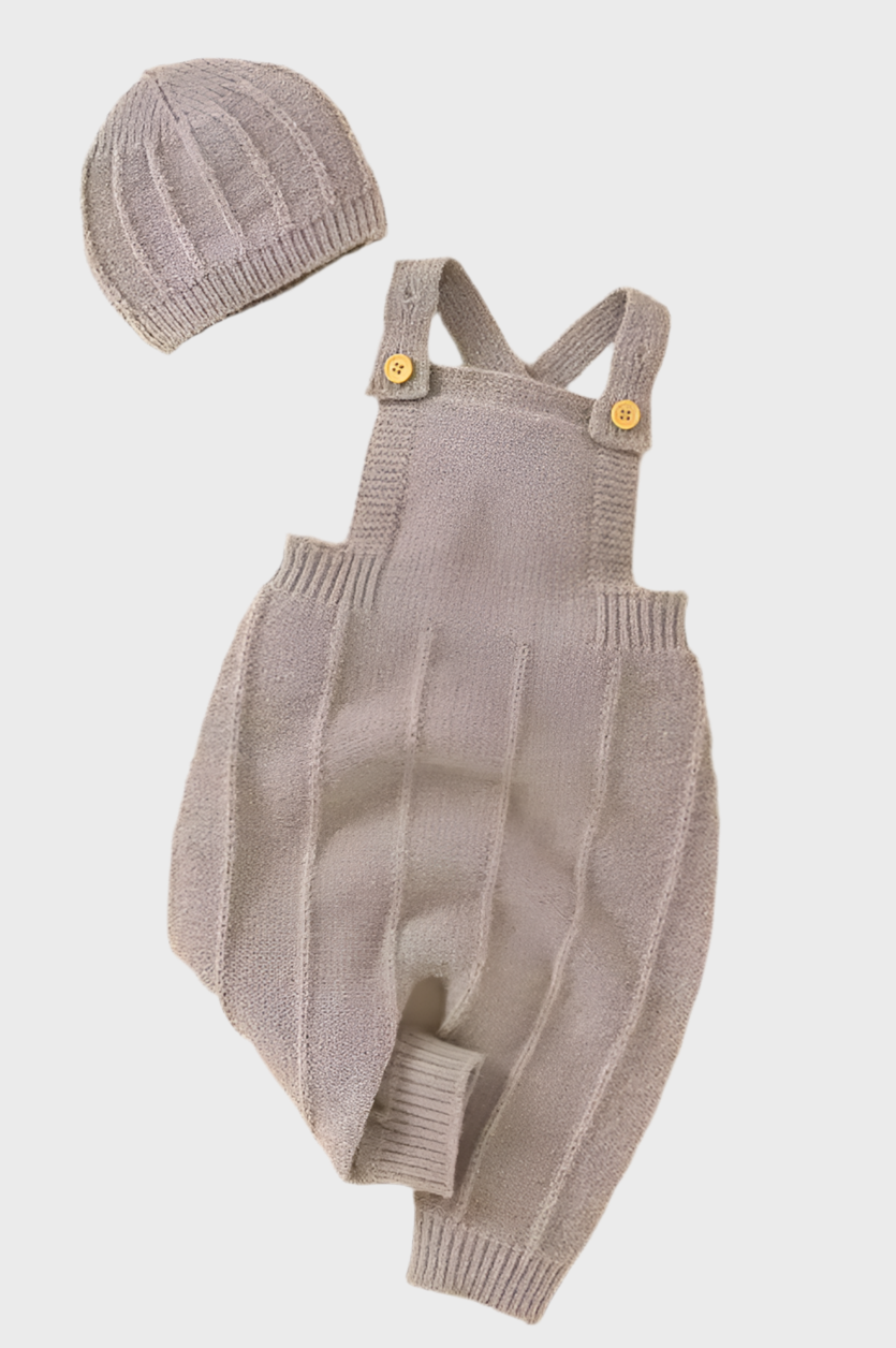 ☁️ Cloudy Knit Overall Set