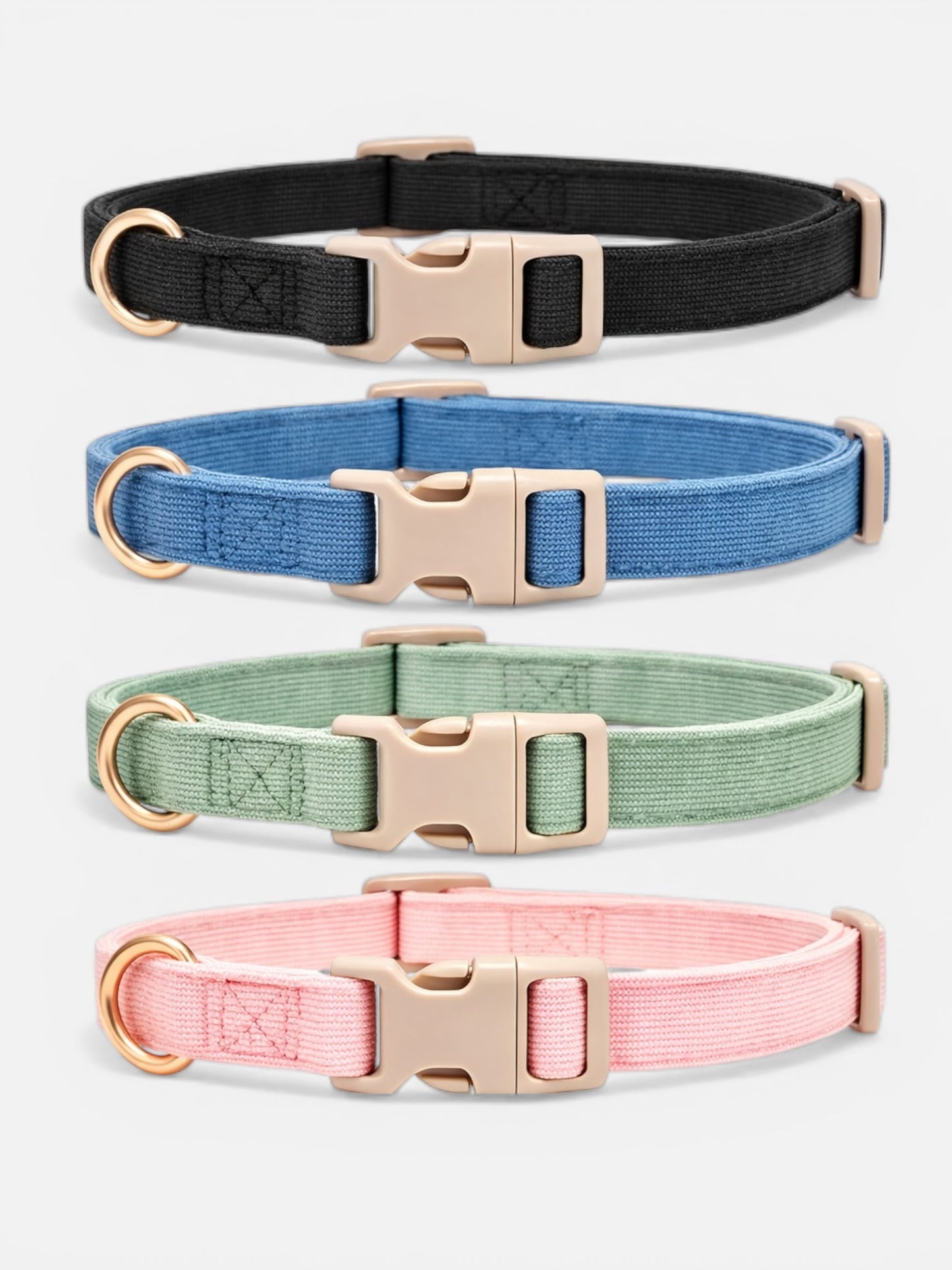 Personalized  Corduroy Dog Collar & Leash Set