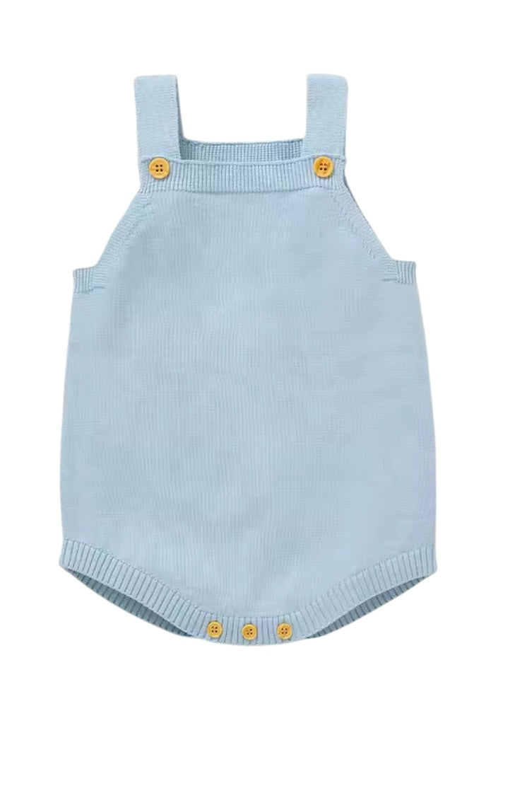 🍼 Blue Perfection Knit Romper