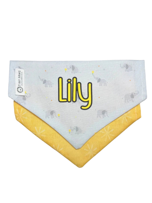 Yellow Elephant Dog Bandana