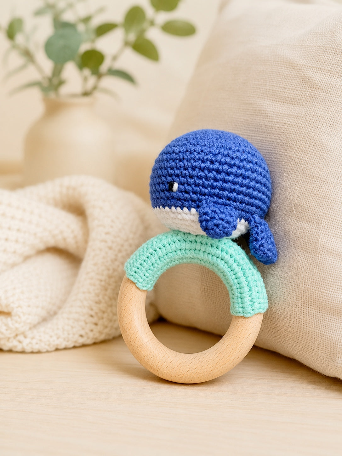 🐼 Handmade Crochet Baby Rattles