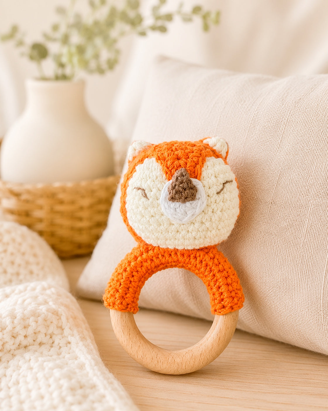 🐼 Handmade Crochet Baby Rattles