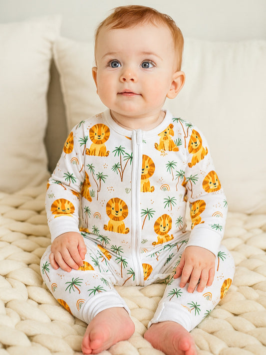 🦁 Little Lion Bamboo Zippy Pajama