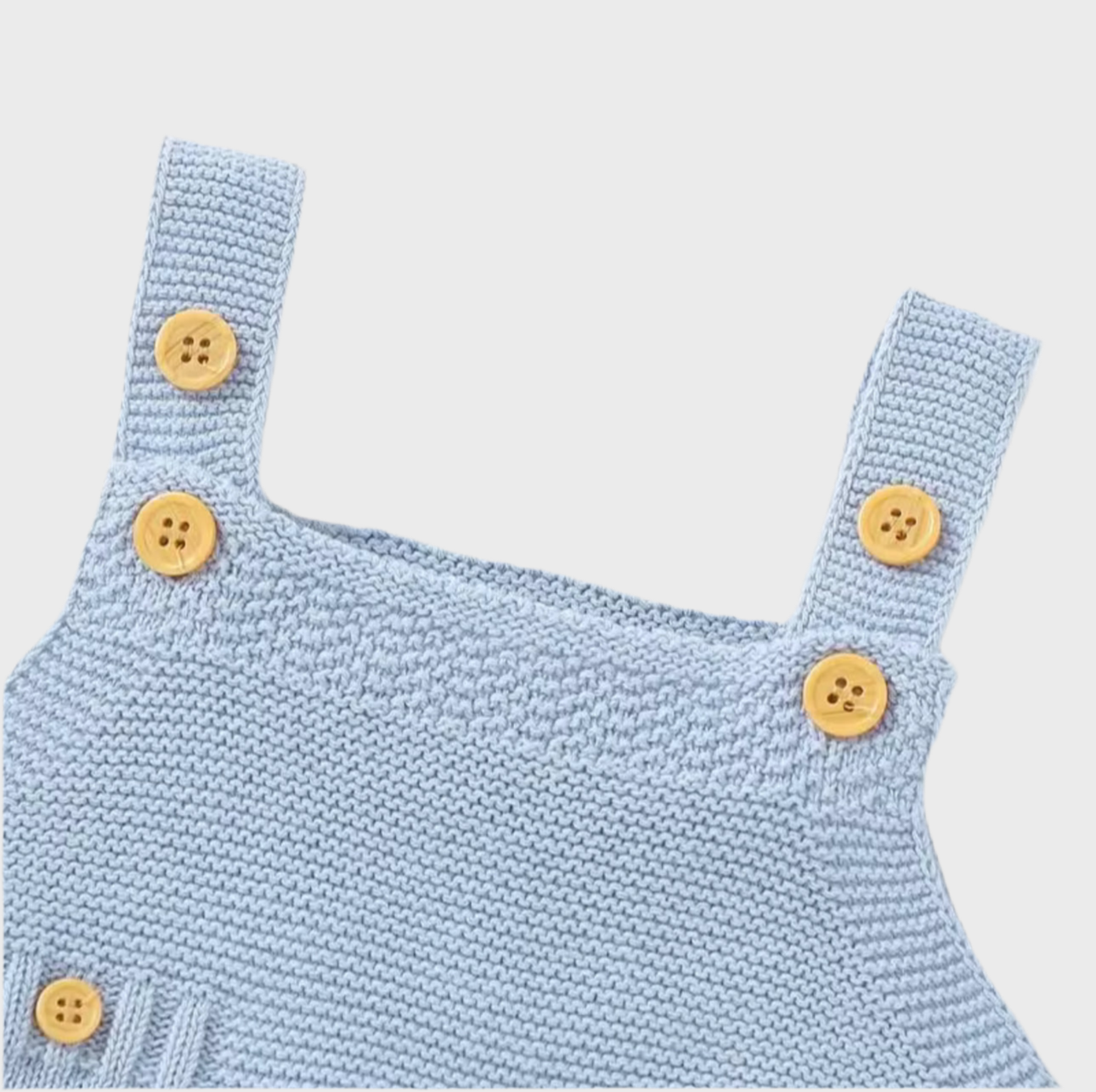 🧢 Sky Blue Pocket Knit Romper