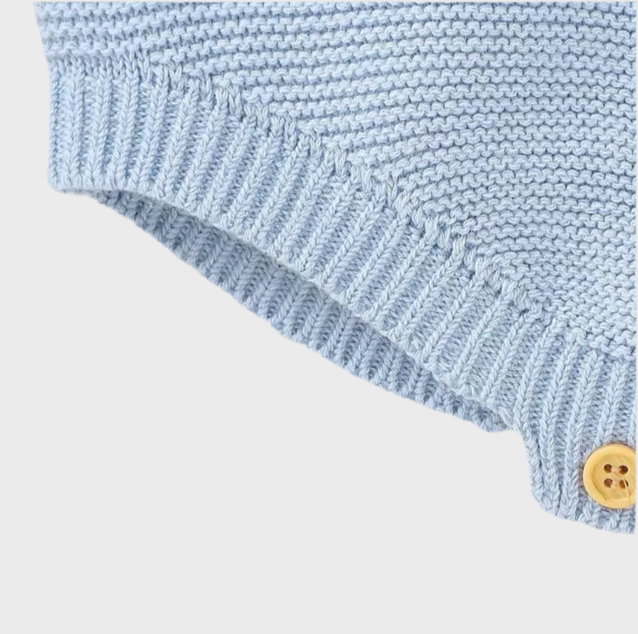 🧢 Sky Blue Pocket Knit Romper