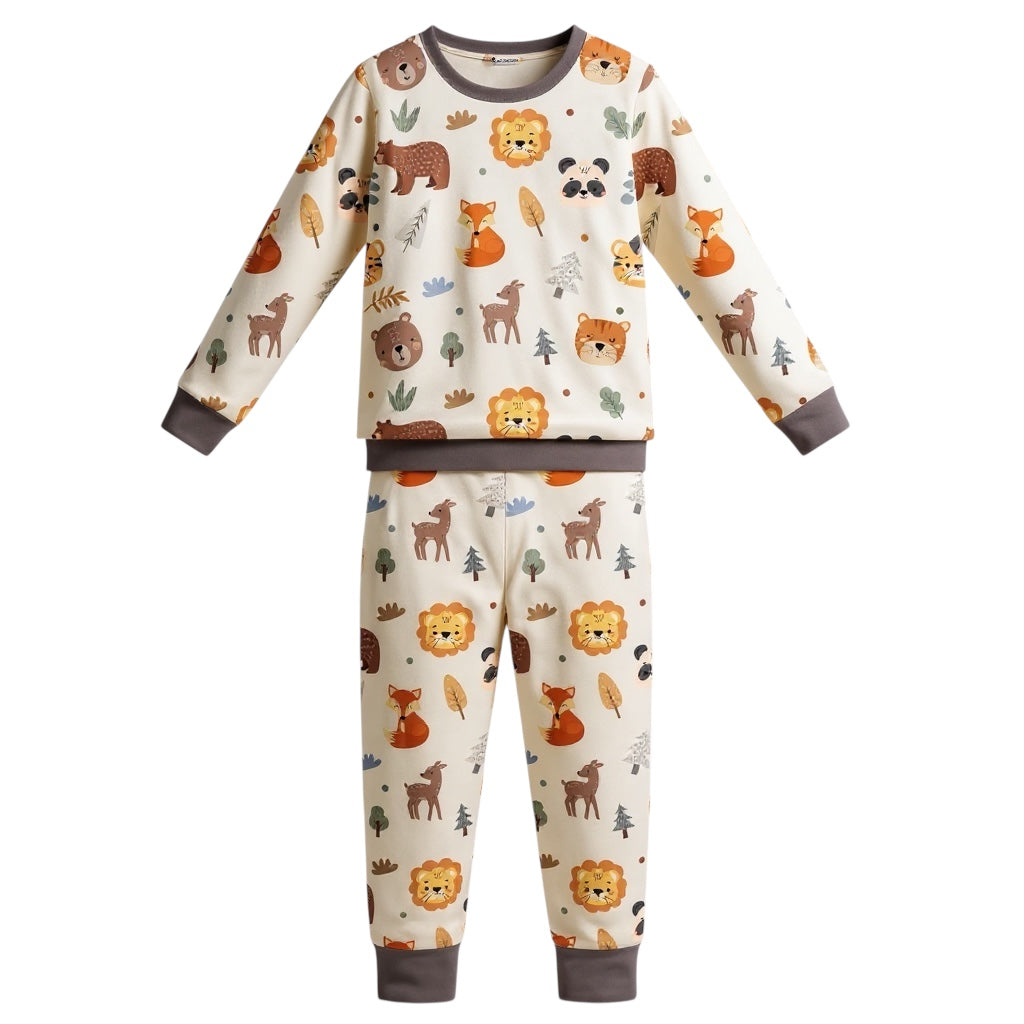 🦊 Woodland Wonder Set - 2 Piece Pajama and Personalized Bib Set