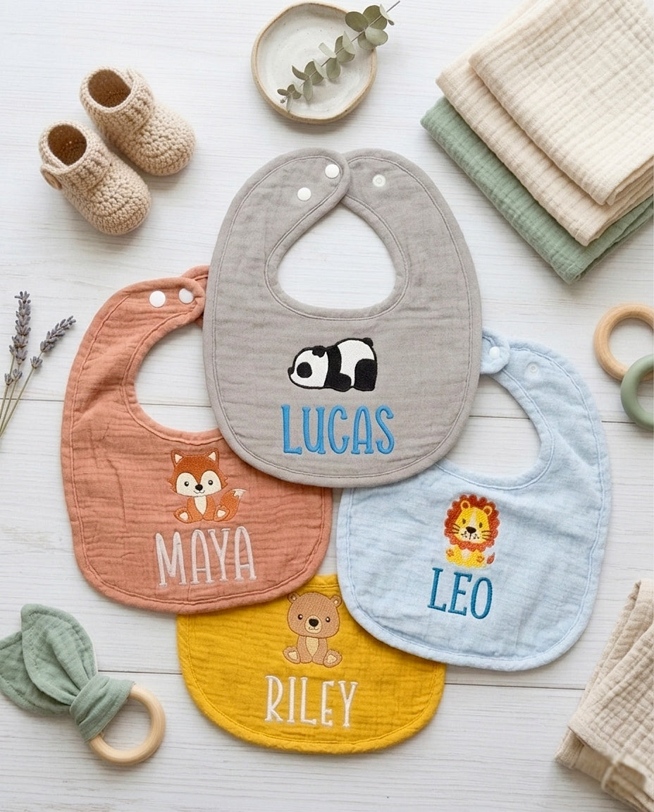 Personalized Embroidered Baby Bib