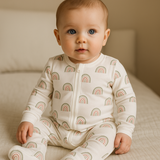 🌈 Sunshine & Rainbows Cotton Footie