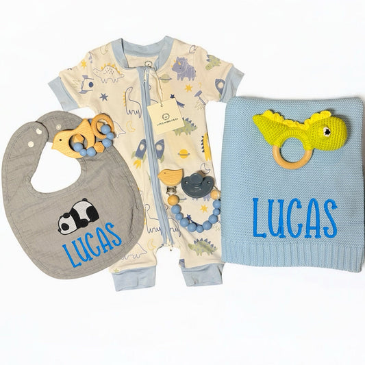 🦖 Dino Adventure Personalized Baby Gift Set