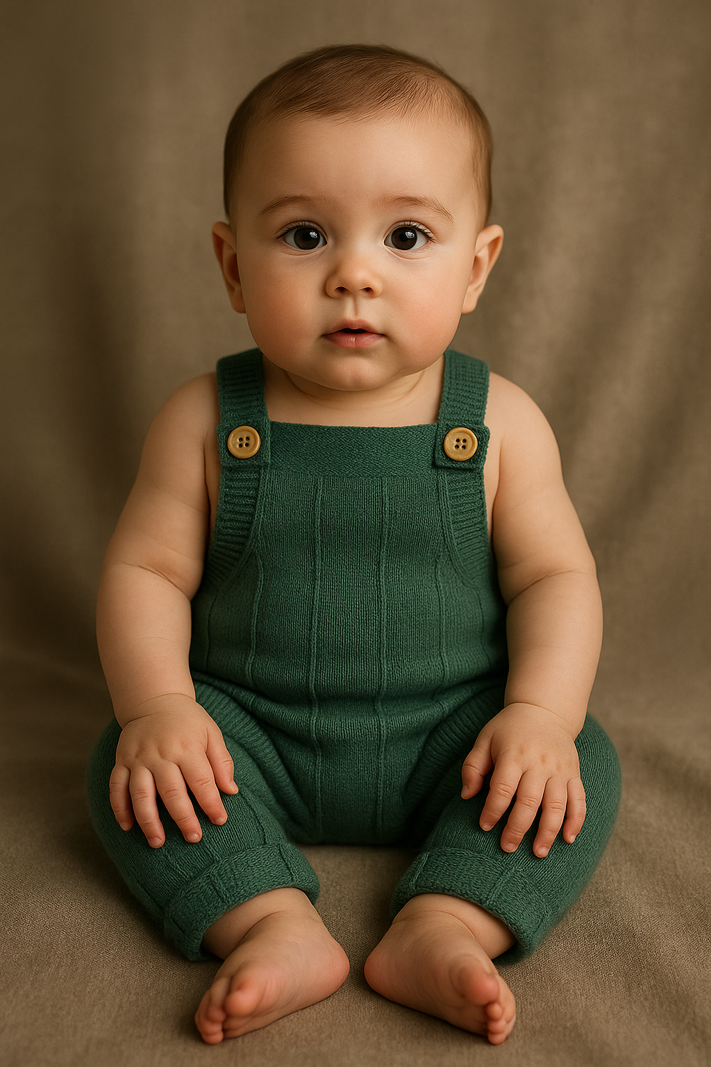 ✨ Dark Green Knitted Overall