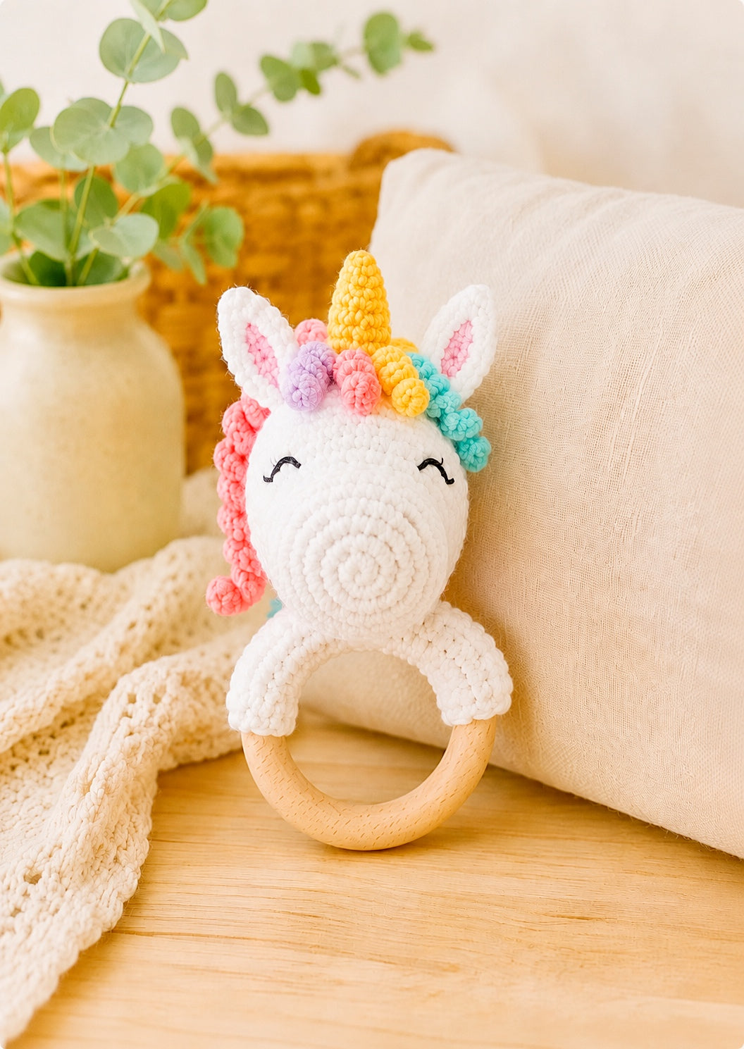 Handmade Crochet Baby Rattles