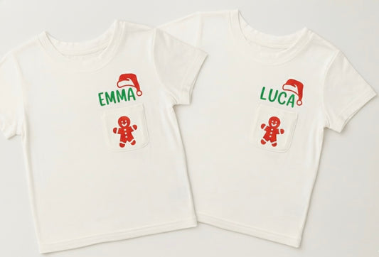 Personalized Christmas Bamboo T Shirt  🎄✨