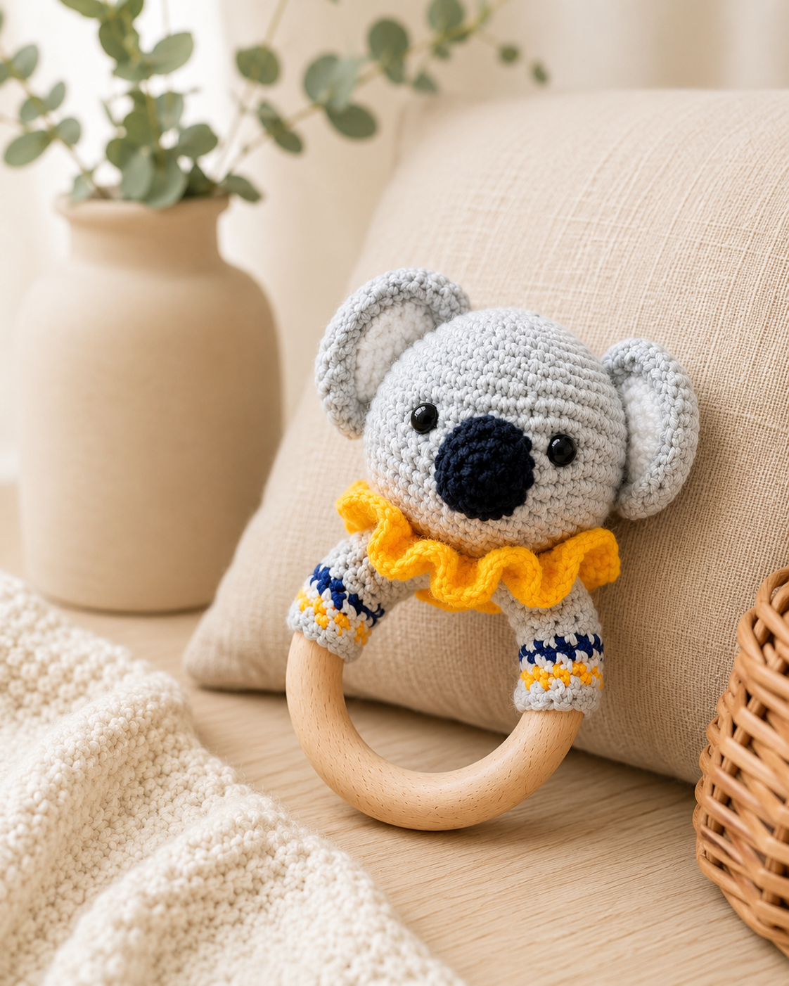 Handmade Crochet Baby Rattles