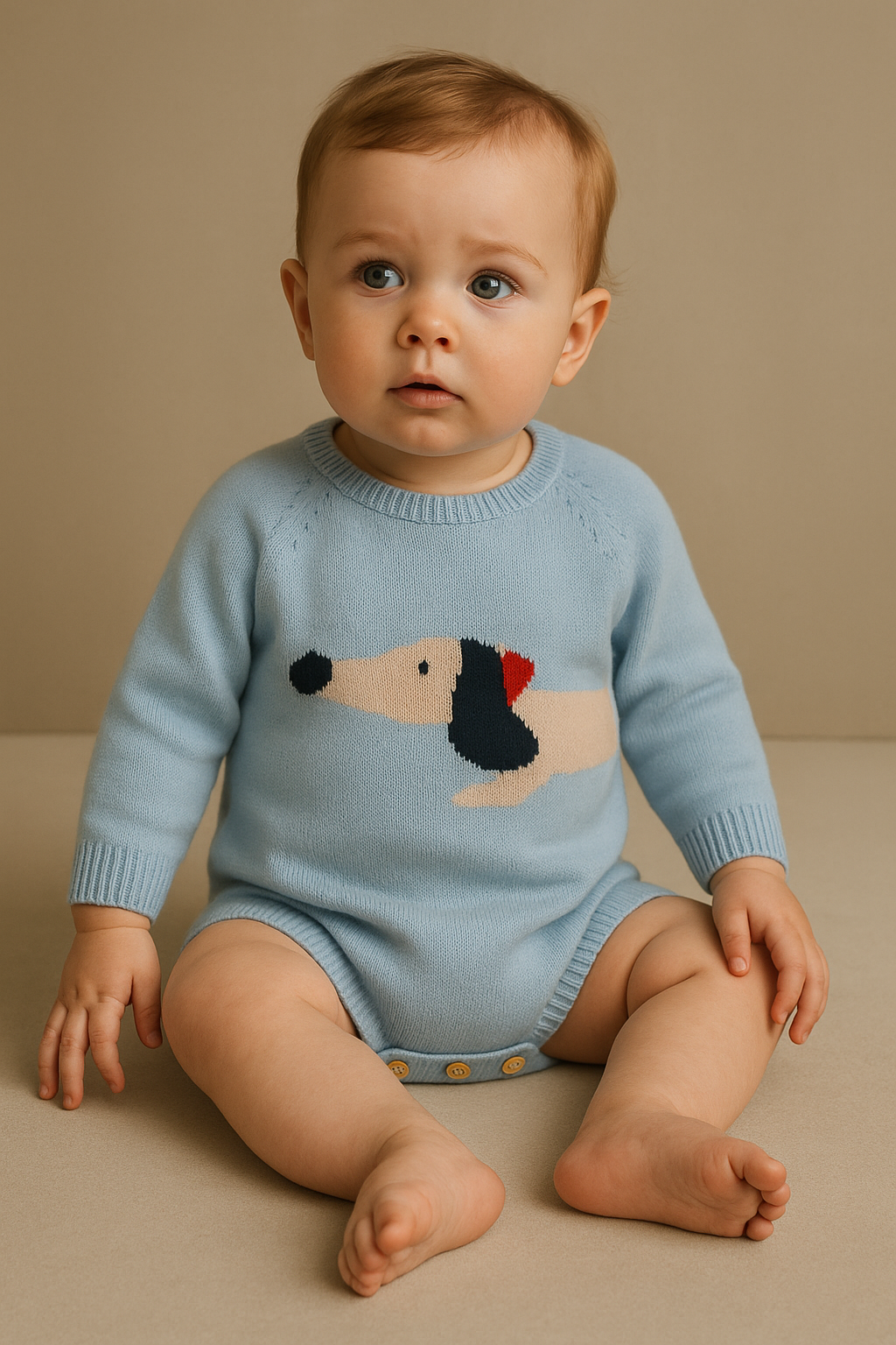 🐾 Puppy Love Knit Romper