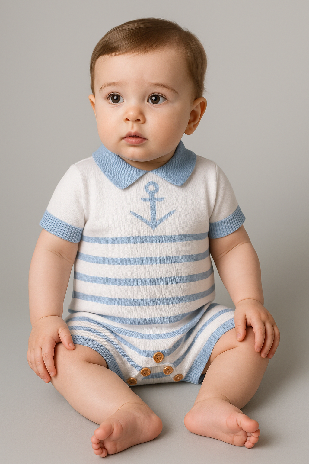 ⚓️ Little Sailor Knit Romper