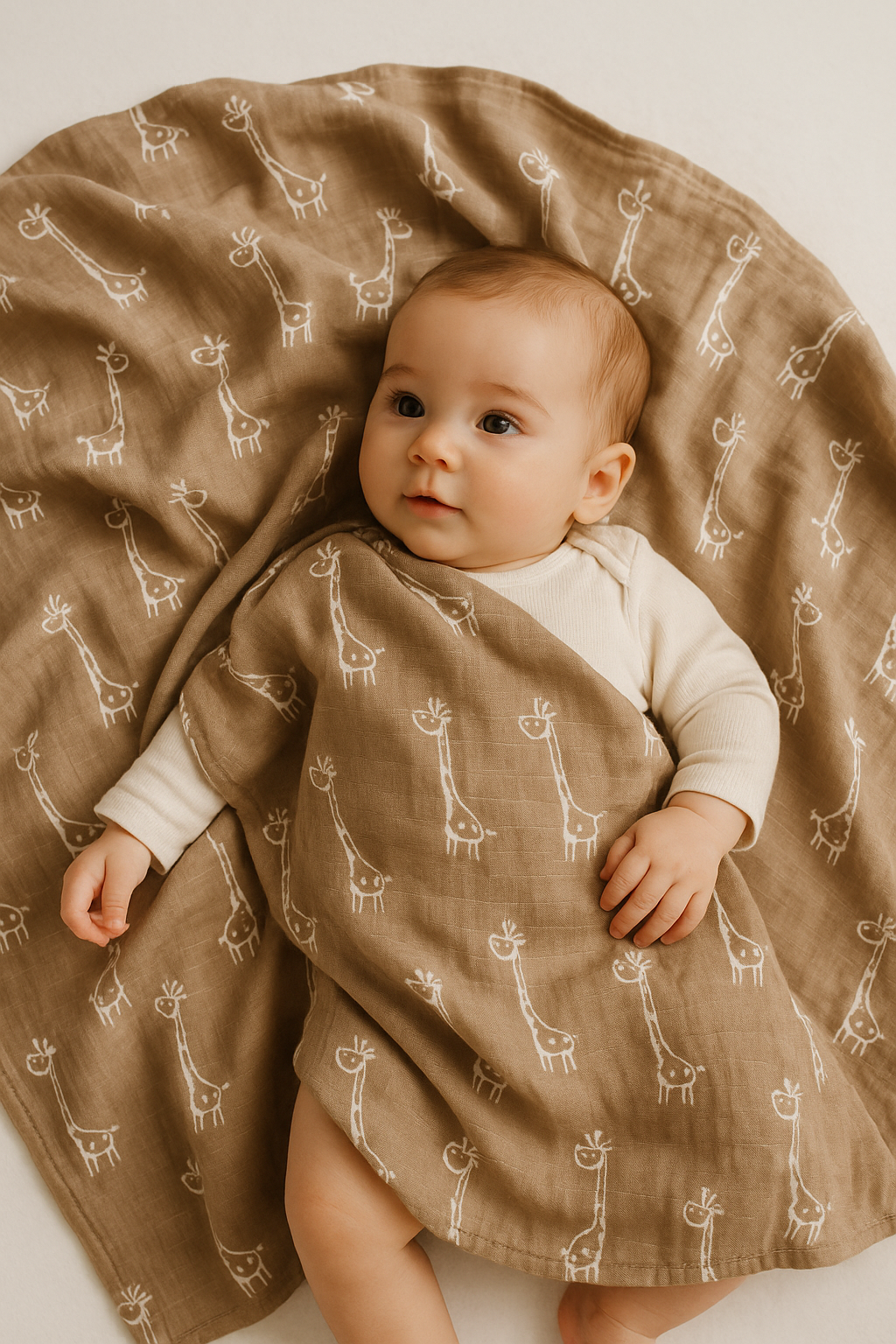 🌞 47x43inch Cotton Baby Muslin Swaddle Blanket